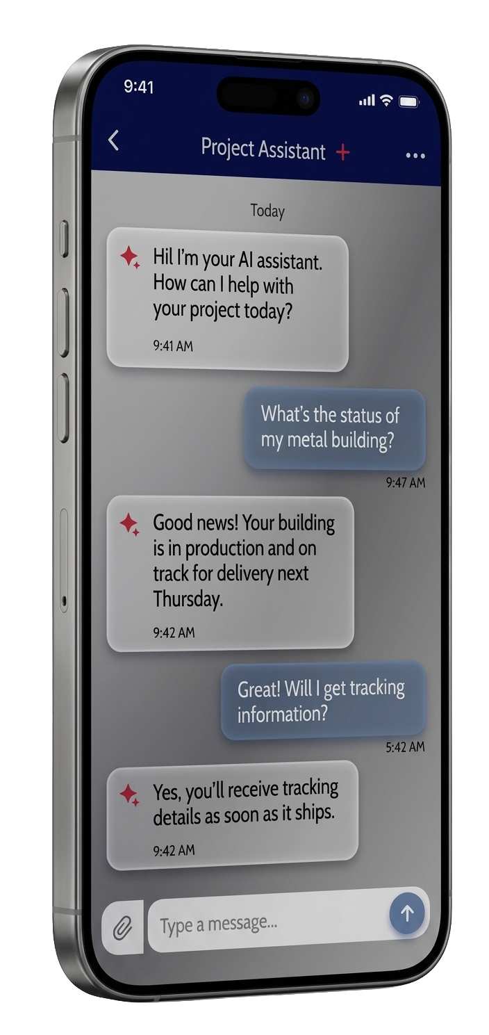 The TrussIQ AI project assistant chat in English